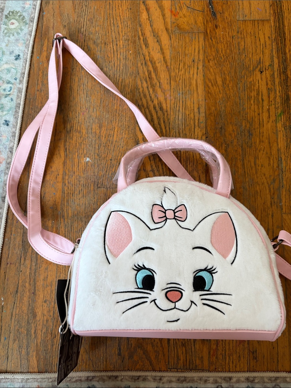 Disney loungefly the aristocrats Marie fuzzy dome crossbody bag - Picture 5 of 6